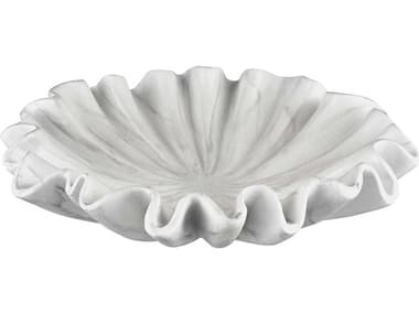 Elk Home Leda White Marbleized Decorative Bowl EKS003710160