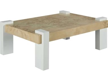 Elk Home Bromo 48" Rectangular Wood Bleached Burl White Coffee Table EKS00759956