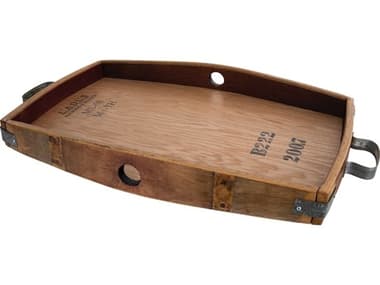 Elk Home Natural WB Wine Stave Serving Tray EKTRAY012