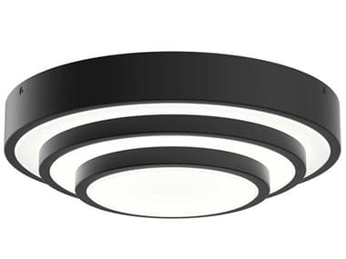 Elan Dombard 13" 1-Light Matte Black LED Round Tiered Flush Mount ELA84320MBK