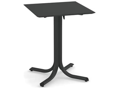 EMU System Steel 24'' Wide Square Beveled Edge Top Bistro Table on Tilt Base EM1130