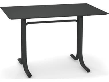 EMU System Steel 48''W x 32''D Rectangular Beveled Top Dining Table on Tilt Base EM1133