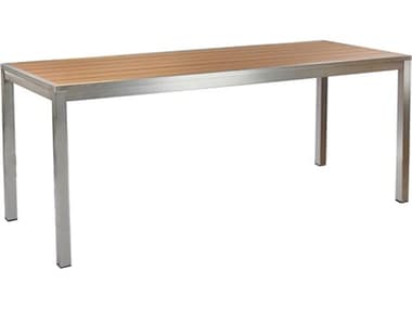 EMU SID Aluminum 78''W x 28''D Rectangular Slat Top Dining Table EM1549