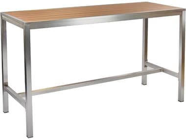 EMU Sid Aluminum 72''W x 28'' Rectangular Bar Table EM1550