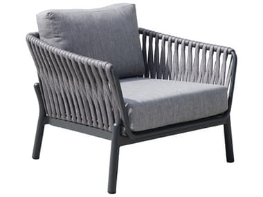 EMU Lyla Aluminum Rope Dark Grey Lounge Chair in Canvas Granite EMA1730