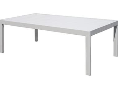 EMU Mira Aluminum White 39.5''W x 24''D Rectangular End Table EMA1746