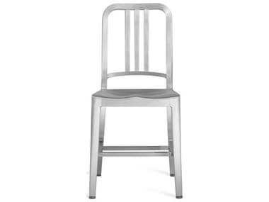 Emeco Navy Brushed Aluminum Side Dining Chair EME1006