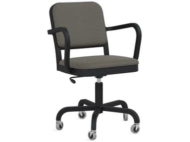 Emeco Navy Officer By Jasper Morrison Dark Grey / Powder Coated Black Computer Chair EMENOFFSWVAPCBLKVRF184