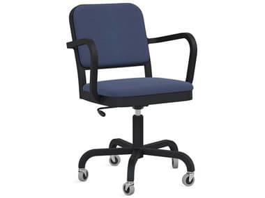 Emeco Navy Officer By Jasper Morrison Navy / Powder Coated Black Computer Chair EMENOFFSWVAPCBLKVRF694