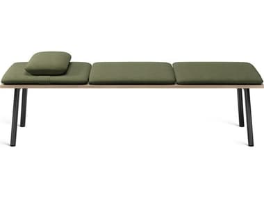 Emeco Run By Sam Hecht And Kim Colin 72" Black Fabric Upholstered Accent Bench EMERUNDAYBED72