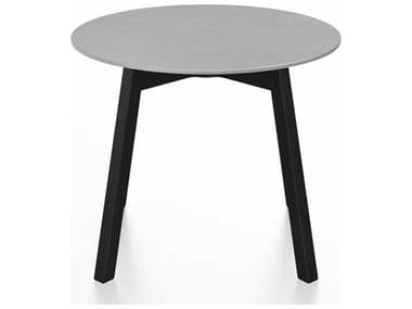 Emeco Su By Nendo Hand Brushed / Black Anodized 24'' Wide Round End Table EMESULTRD24ALUPC
