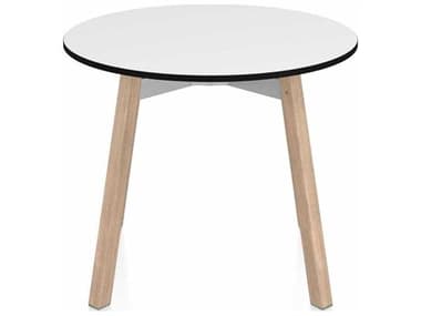 Emeco Su By Nendo Red Oak 24'' Wide Round End Table EMESULTRD24HPLWWOOD