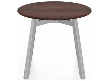 Emeco Su By Nendo Walnut / Clear Anodized 24'' Wide Round End Table EMESULTRD24WAL