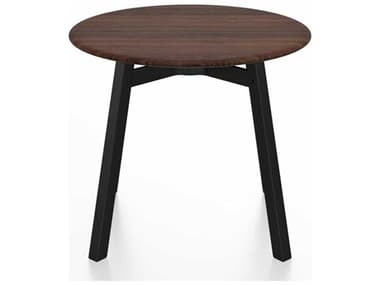 Emeco Su By Nendo Walnut / Black Anodized 24'' Wide Round End Table EMESULTRD24WALPC