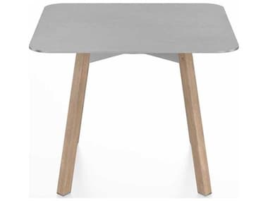 Emeco Su By Nendo Hand Brushed / Red Oak 24'' Wide Square End Table EMESULTSQ24ALUWOOD