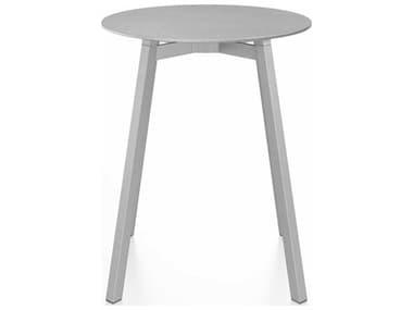 Emeco Su By Nendo Hand Brushed / Clear Anodized 24'' Wide Round Dining Table EMESUTRD24ALU