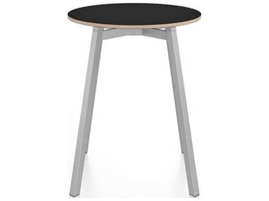 Emeco Su By Nendo Clear Anodized 24'' Wide Round Dining Table EMESUTRD24LB
