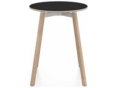 Emeco Su By Nendo Red Oak 24'' Wide Round Dining Table EMESUTRD24LBWOOD