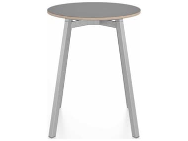 Emeco Su By Nendo Clear Anodized 24'' Wide Round Dining Table EMESUTRD24LG