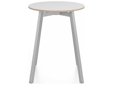 Emeco Su By Nendo Clear Anodized 24'' Wide Round Dining Table EMESUTRD24LW