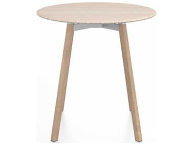 Emeco Su By Nendo Ash / Red Oak 30'' Wide Round Dining Table EMESUTRD30ASHWOOD