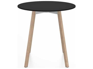 Emeco Su By Nendo Red Oak 30'' Wide Round Dining Table EMESUTRD30HPLBWOOD