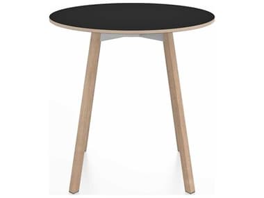 Emeco Su By Nendo Red Oak 30'' Wide Round Dining Table EMESUTRD30LBWOOD