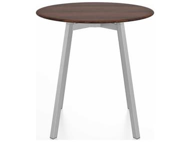 Emeco Su By Nendo Walnut / Clear Anodized 30'' Wide Round Dining Table EMESUTRD30WAL