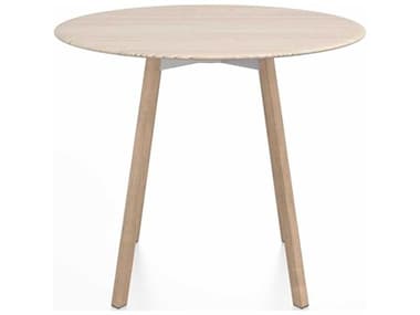 Emeco Su By Nendo Ash / Red Oak 36'' Wide Round Dining Table EMESUTRD36ASHWOOD