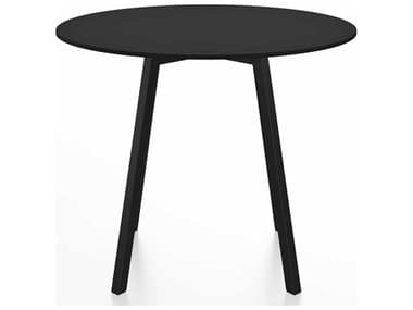 Emeco Su By Nendo Black Anodized 36'' Wide Round Dining Table EMESUTRD36HPLBPC