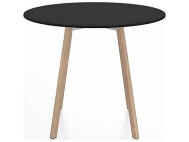 Emeco Su By Nendo Red Oak 36'' Wide Round Dining Table EMESUTRD36HPLBWOOD