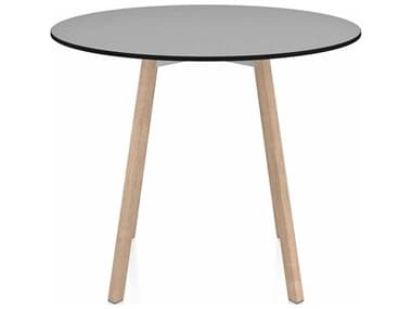 Emeco Su By Nendo Red Oak 36'' Wide Round Dining Table EMESUTRD36HPLGWOOD