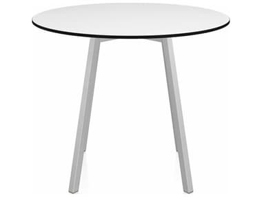 Emeco Su By Nendo Clear Anodized 36'' Wide Round Dining Table EMESUTRD36HPLW