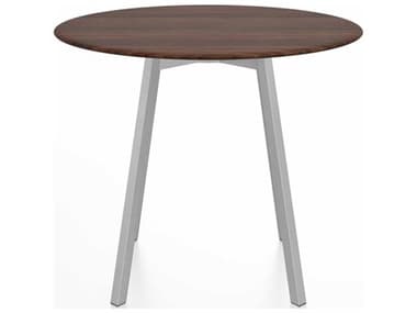 Emeco Su By Nendo Walnut / Clear Anodized 36'' Wide Round Dining Table EMESUTRD36WAL