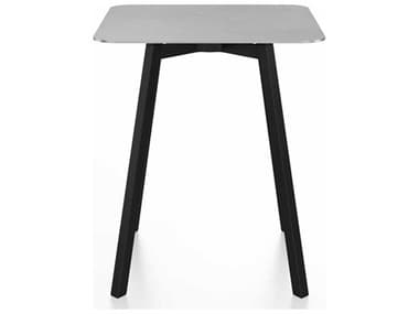 Emeco Su By Nendo Hand Brushed / Black Anodized 24'' Wide Square Dining Table EMESUTSQ24ALUPC