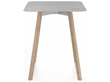 Emeco Su By Nendo Hand Brushed / Red Oak 24'' Wide Square Dining Table EMESUTSQ24ALUWOOD