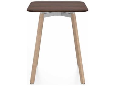 Emeco Su By Nendo Walnut / Red Oak 24'' Wide Square Dining Table EMESUTSQ24WALWOOD