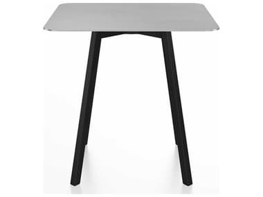 Emeco Su By Nendo Hand Brushed / Black Anodized 30'' Wide Square Dining Table EMESUTSQ30ALUPC