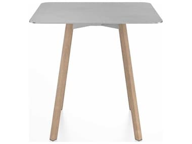 Emeco Su By Nendo Hand Brushed / Red Oak 30'' Wide Square Dining Table EMESUTSQ30ALUWOOD