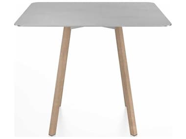 Emeco Su By Nendo Hand Brushed / Red Oak 36'' Wide Square Dining Table EMESUTSQ36ALUWOOD