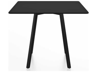Emeco Su By Nendo Black Anodized 36'' Wide Square Dining Table EMESUTSQ36HPLBPC