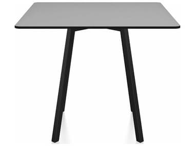 Emeco Su By Nendo Black Anodized 36'' Wide Square Dining Table EMESUTSQ36HPLGPC