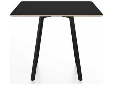 Emeco Su By Nendo Black Anodized 36'' Wide Square Dining Table EMESUTSQ36LBPC