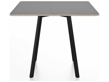 Emeco Su By Nendo Black Anodized 36'' Wide Square Dining Table EMESUTSQ36LGPC