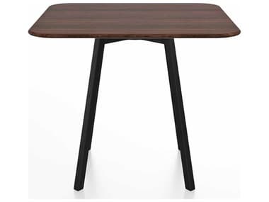 Emeco Su By Nendo Walnut / Black Anodized 36'' Wide Square Dining Table EMESUTSQ36WALPC
