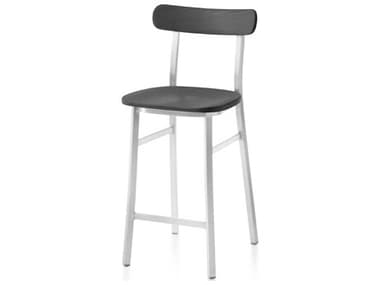 Emeco Hand Brushed (clear Anodized) Side Counter Height Stool EMEUTILITYCTRHBDA