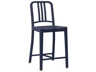 Emeco Outdoor Dark Blue Recycled Plastic Counter Stool EMO11124DARKBLUE