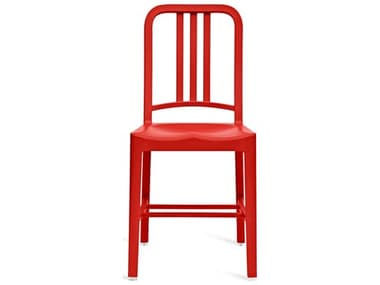 Emeco Outdoor Navy Recycled Plastic Red Dining Side Chair EMO111NAVYCHAIRRED