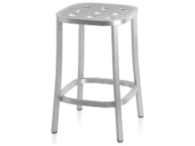 Emeco Outdoor 1 Inch By Jasper Morrison Aluminum 24'' High Counter Stool EMO1INCH24AA
