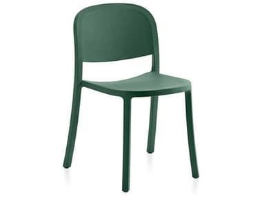 Emeco Outdoor 1 Inch By Jasper Morrison Reclaimed Green Dining Side Chair EMO1INCHRECLAIMEDGREEN